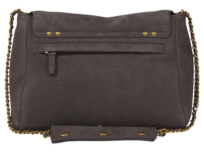 Jerome Dreyfuss Lulu Medium Schultertasche aus grauem Ziegenleder - Ansicht 3