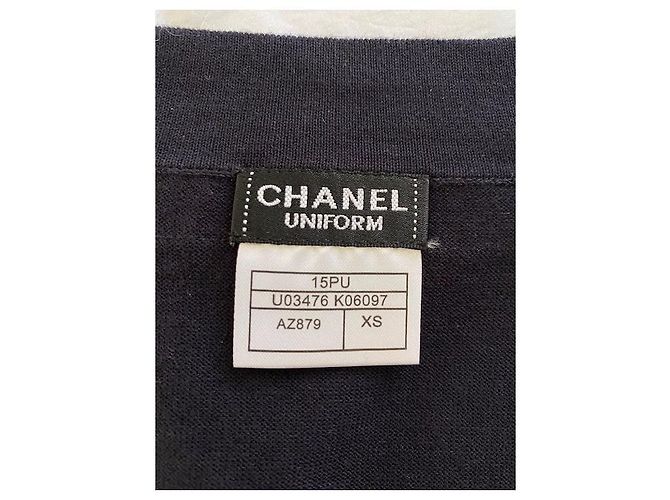 Cambon Cardigan Chanel Uniform Azul marino - vista 4