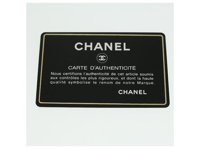 CHANEL Striped Matelasse Chain Umhängetasche Canvas Weiß Grau CC Auth bs3642 Braun - Ansicht 30