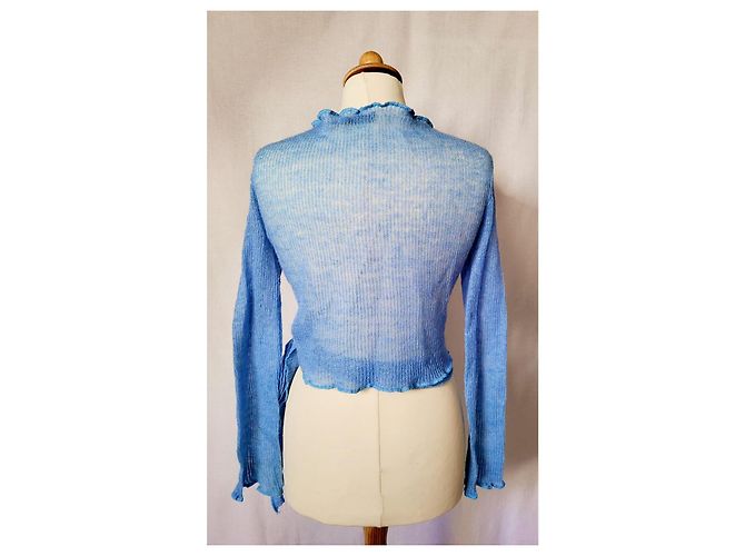 Wickel-Cardigan aus Kaschmir von Moschino Blau - Ansicht 2