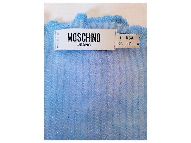 Wickel-Cardigan aus Kaschmir von Moschino Blau - Ansicht 3