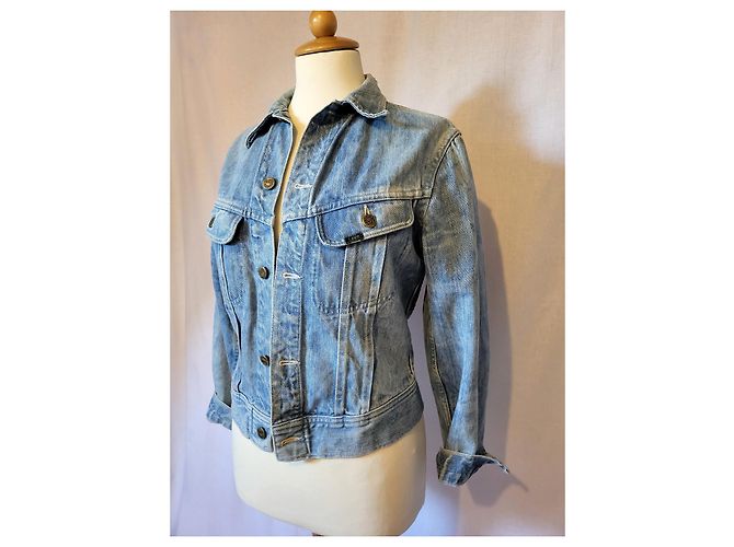 Autre Marque Blaue LEE Jeansjacke mit Print - Ansicht 2