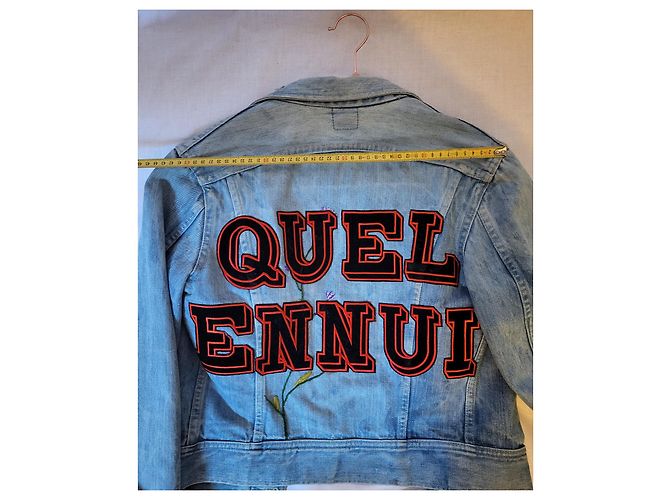 Autre Marque Blaue LEE Jeansjacke mit Print - Ansicht 7
