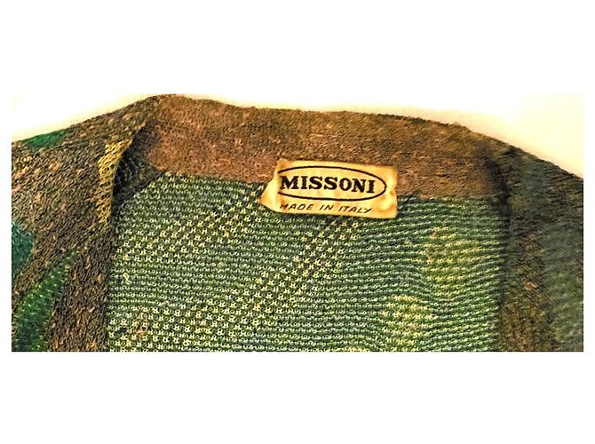 Missoni Strickjacke Grün und Grau aus Baumwolle und Viskose Gr. 36 - Ansicht 5