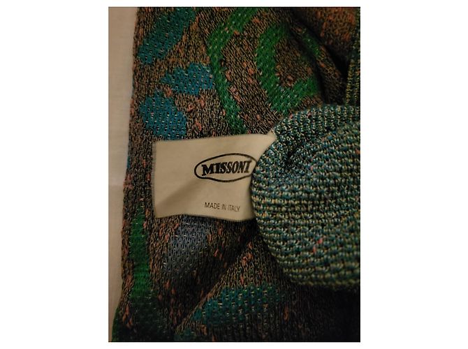 Missoni Strickjacke Grün und Grau aus Baumwolle und Viskose Gr. 36 - Ansicht 6