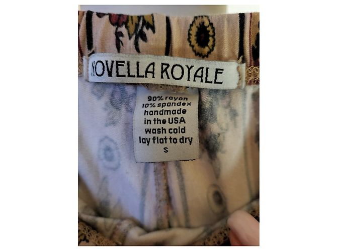 Autre Marque Schlaghose Novella Royale Beige Dunkelviolett - Ansicht 3