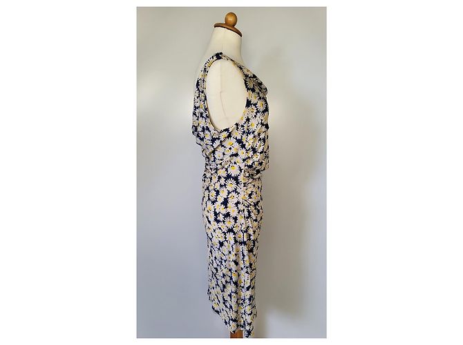 Vestido de Diane Von Furstenberg Blanco Azul Amarillo - vista 2