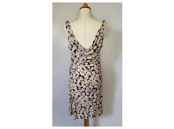Vestido de Diane Von Furstenberg Blanco Azul Amarillo - vista 3