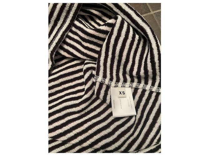 Top de malla de algodón a rayas Proenza Schouler Negro Blanco Rojo Roja - vista 2