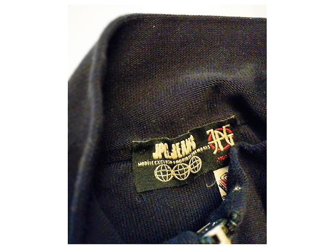 JEAN PAUL GAULTIER JACKE PULLOVER JACKE gefüttert ZIP RELIEFS RÜCKEN S XL ODER T 40 AN T 44 Marineblau - Ansicht 10