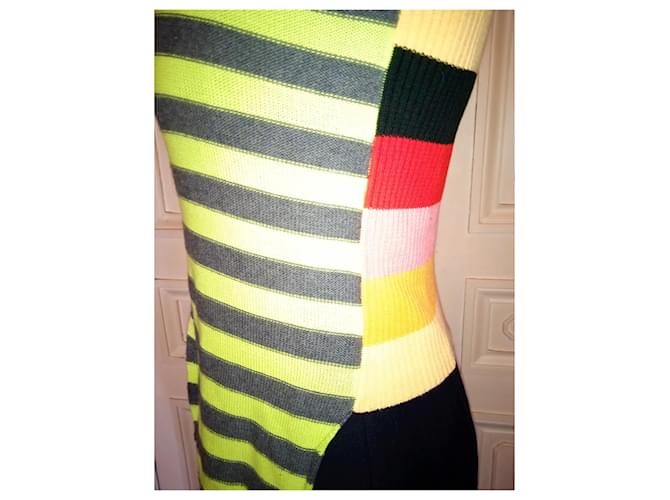 SONIA RYKIEL SWEATER PATCHWORK BAYADERES PAN ASYMMETRISCH TS ODER T 36 Mehrfarben - Ansicht 10