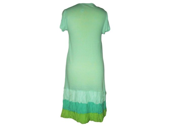 MANOUSH KLEID MINT MEDAILLON ROSE RELIEF RÜSCHEN T 40/42 Hellgrün - Ansicht 4