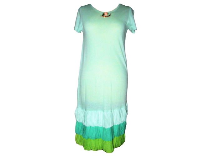 MANOUSH KLEID MINT MEDAILLON ROSE RELIEF RÜSCHEN T 40/42 Hellgrün - Ansicht 7