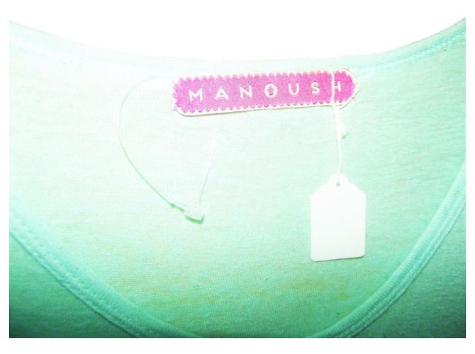 MANOUSH KLEID MINT MEDAILLON ROSE RELIEF RÜSCHEN T 40/42 Hellgrün - Ansicht 9