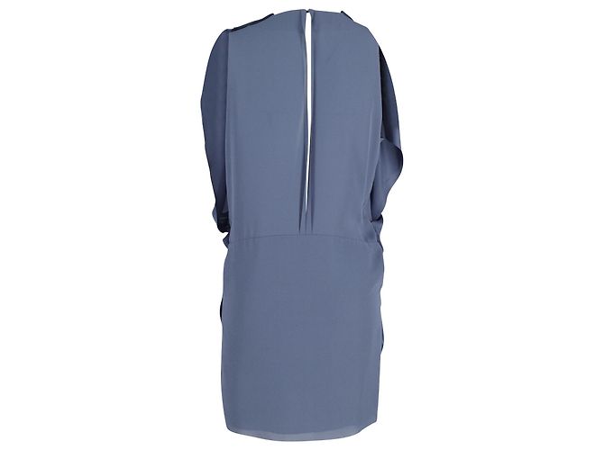 Acne Studios Mallory Mini-Freizeitkleid mit Overlay aus marineblauem Polyester - Ansicht 3