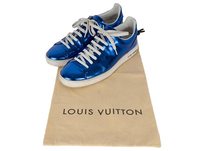 Sneakers Louis Vuitton blu metallizzato - vista 4