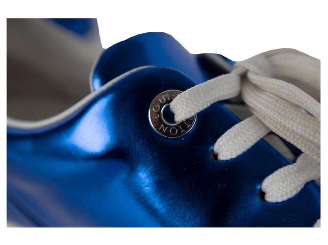 Sneakers Louis Vuitton blu metallizzato - vista 5
