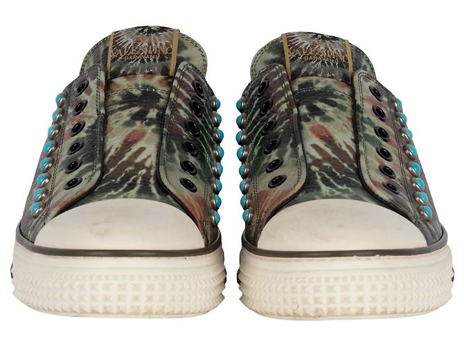 Sneakers Tie Dye Rockstud Valentino Multicolore - vista 2