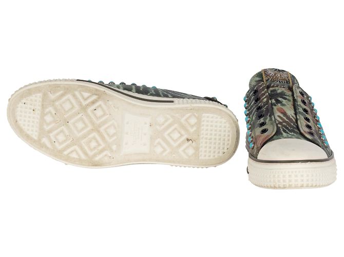 Sneakers Tie Dye Rockstud Valentino Multicolore - vista 4