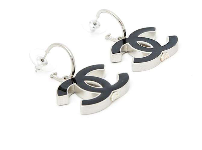 Chanel XL NERO CC SU CERCHI D'ARGENTO - vista 2