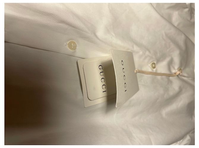Gucci Mädchen Bluse Weiß Baumwolle mit Marienkäfer Stickerei - Ansicht 4