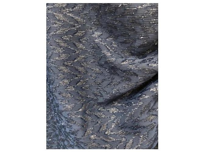 Self Portrait Minirock Metallic Schwarzblau mit Spitze Marineblau Dunkelblau - Ansicht 2