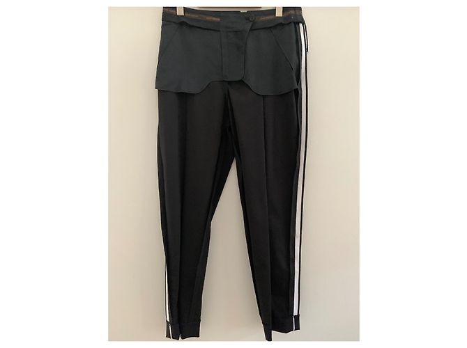 Calça Louis Vuitton Preta de Lã Preto - vista 4