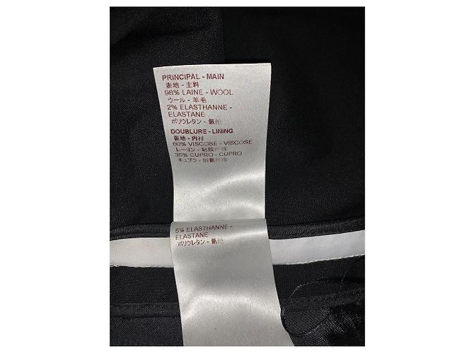 Calça Louis Vuitton Preta de Lã Preto - vista 5