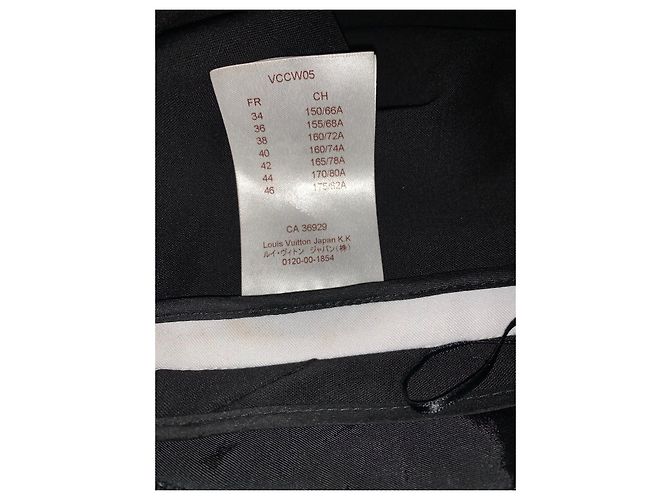 Calça Louis Vuitton Preta de Lã Preto - vista 6