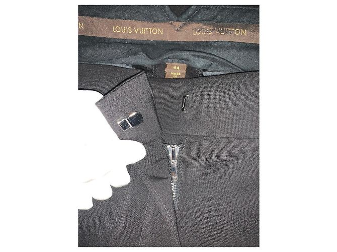 Calça Louis Vuitton Preta de Lã Preto - vista 7