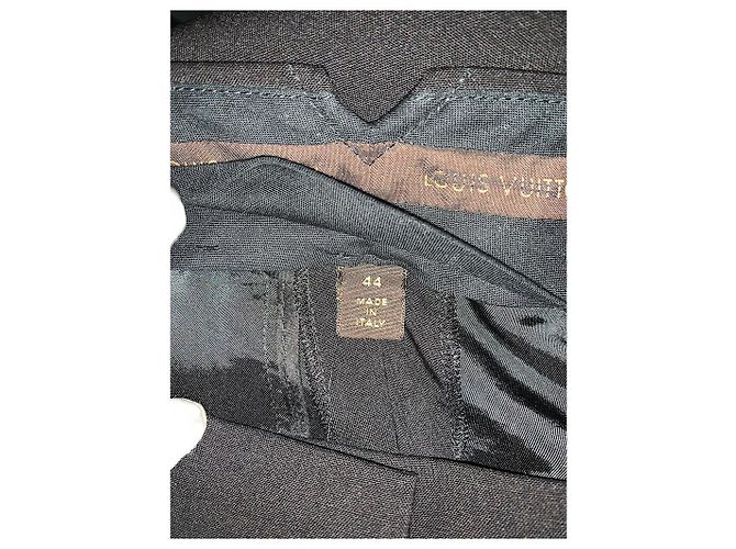 Calça Louis Vuitton Preta de Lã Preto - vista 8