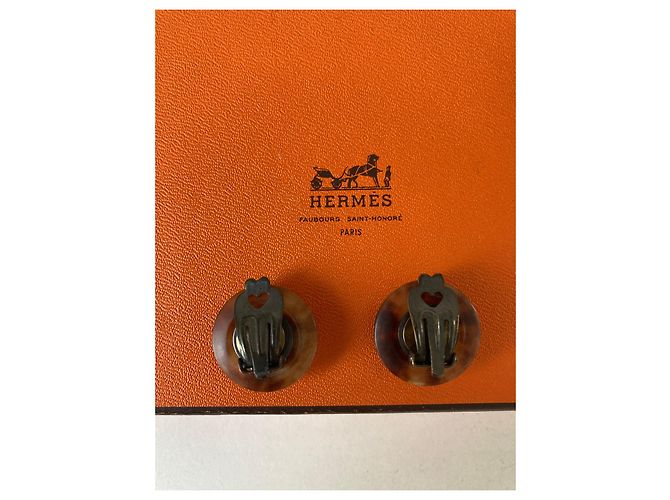 Cuerno de caza de guarnicionero Hermès Marrón oscuro - vista 2