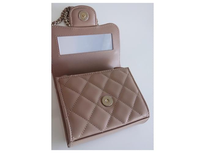 Timeless Mini borsa Chanel classica beige - vista 3