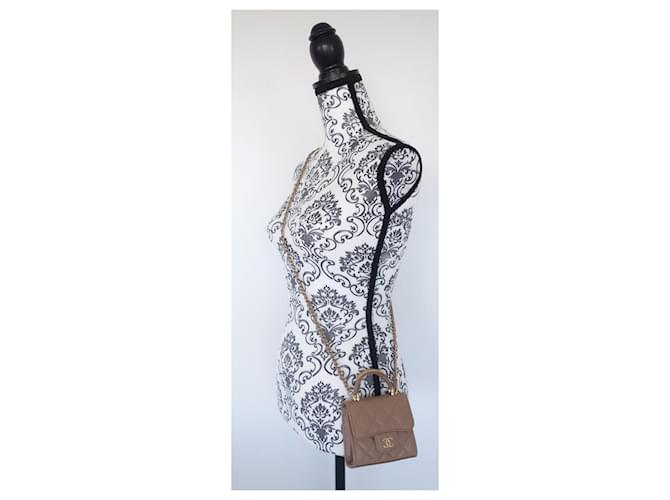 Timeless Mini borsa Chanel classica beige - vista 6
