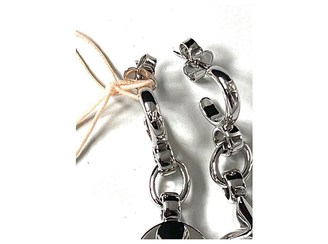 Louis Vuitton Mis pendientes de cadena de flores Plata - vista 4