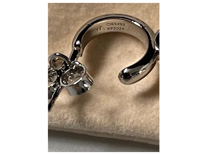 Louis Vuitton Mis pendientes de cadena de flores Plata - vista 5