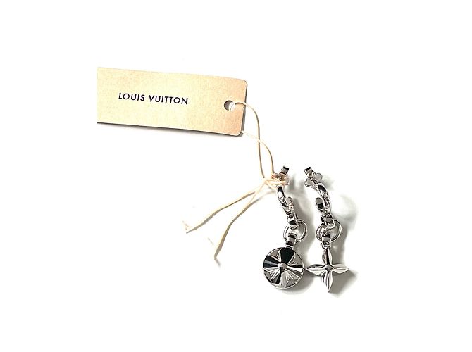 Louis Vuitton Mis pendientes de cadena de flores Plata - vista 6