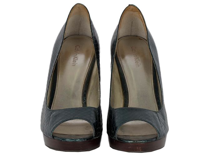 Chaussures à bout ouvert en python Calvin Klein - vue 2