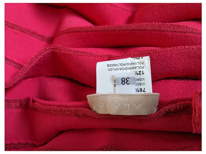 Alaïa Origami Wabenkleid Rot - Ansicht 2