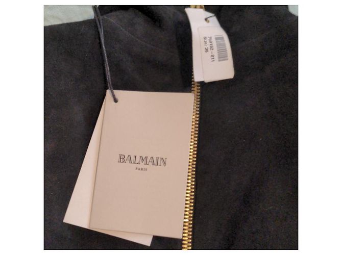 Mini abito in camoscio nero Balmain - vista 3