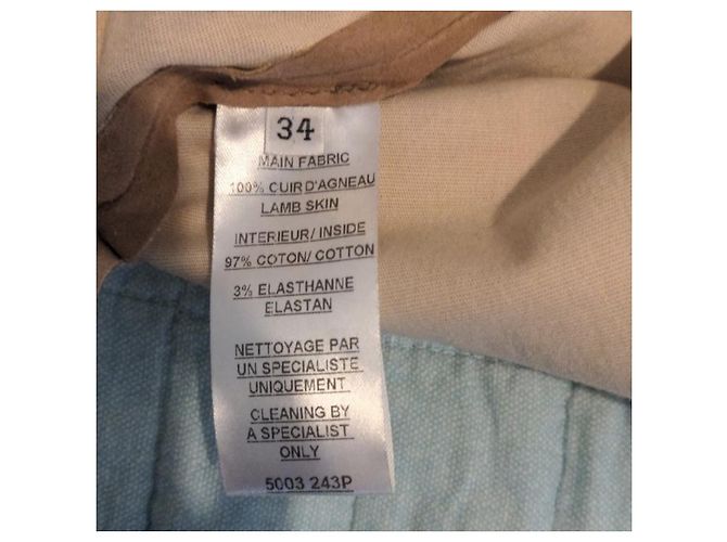 Leggings/pantalones de ante Balmain Castaño Caramelo - vista 2