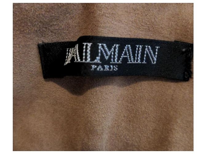 Leggings/pantalones de ante Balmain Castaño Caramelo - vista 3
