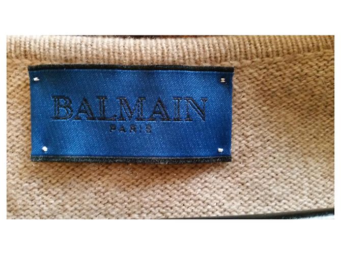 Chaleco Balmain de cachemira marrón hielo Marrón claro - vista 3