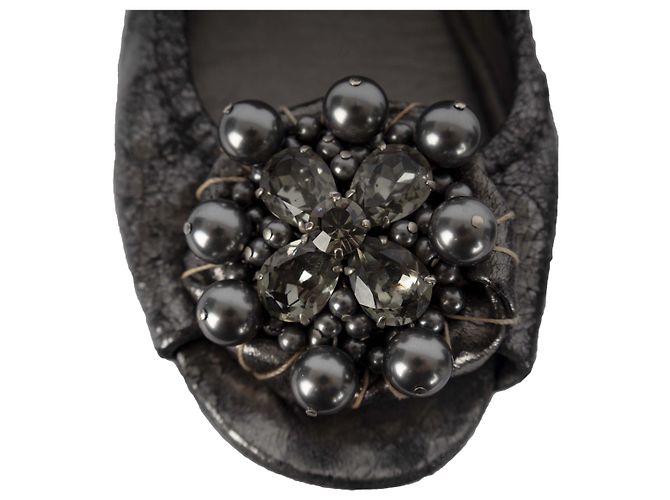 Bailarinas con puntera adornada de Miu Miu Negro - vista 5