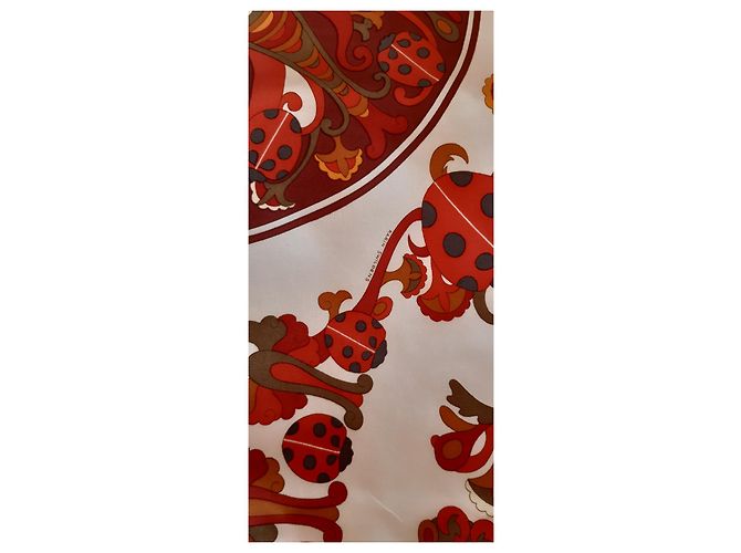 Square Hermès Ladybugs Dark red - view 2