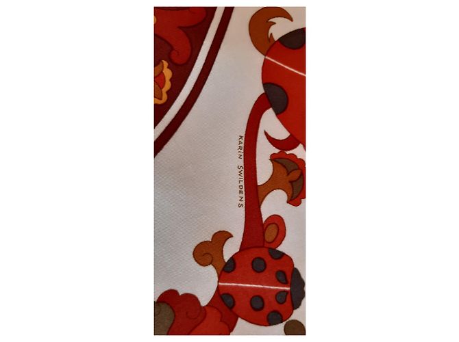 Square Hermès Ladybugs Dark red - view 3