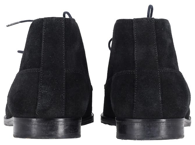 Stivaletti con lacci Hugo Boss Desert in camoscio nero - vista 4