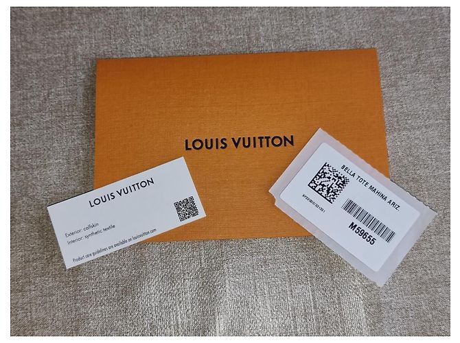 Louis Vuitton Bella Tote Mahina Pelle Eggshell Bianco sporco - vista 12