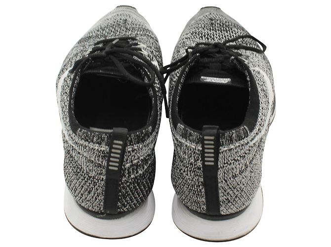Sneaker Nike Flyknit Racer in sintetico grigio Oreo Nero - vista 5