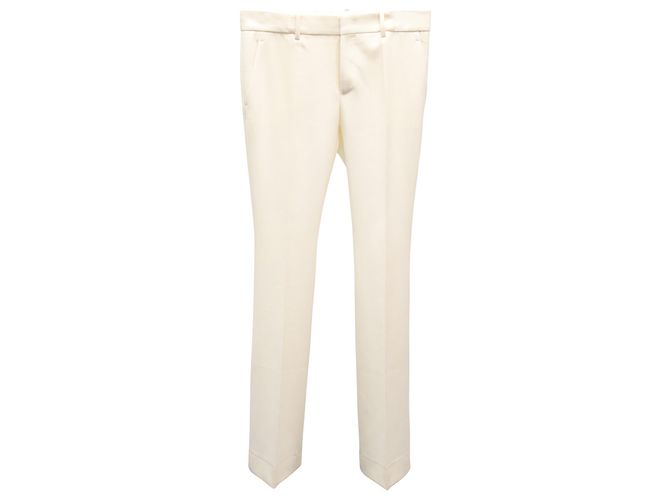 Calça sob medida Gucci em lã marfim Branco Cru - vista 2